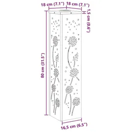 vidaXL Solarleuchte Stahl 1100,0 cm 2er Set grau