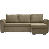 Xora Ecksofa, Olivgrün, Textil, 3-Sitzer, Füllung: Kaltschaum, seitenverkehrt montierbar, L-Form, 243x155 cm, Stoffauswahl, Hocker erhältlich, Rücken echt, Wohnzimmer, Sofas & Couches, Wohnlandschaften, Ecksofas