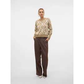 Vero Moda VMNILA MW Loose Dad Pant Noos Stoffhose Braun 36 32