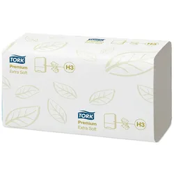 TORK Handtuch Premium, Zickzack, 2-lagig, weiß, weich, 23 x 22,6 cm