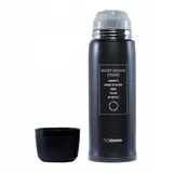 ZOJIRUSHI SJ-JS08-BA Thermosflasche 820 ml mit Becher – Vakuum-Isolierflasche, One-Touch-System, Antibakterieller Becher, BPA-frei – Matte Black
