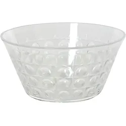 Decoris Schale 15x7cm Kunststoff - Servierschale gemustert Schüssel Dessertschale Eisschale Müslischale Salatschale Obstschale Dekoschale Transparent
