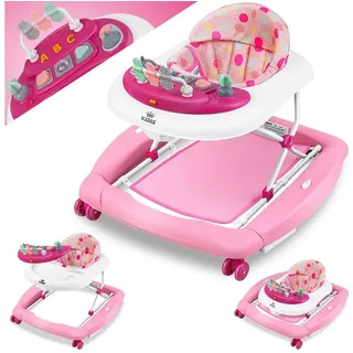 Kidiz KIDIZ® 4in1 Lauflernhilfe Babywalker Spiel- und Lauflernwagen Gehfrei Schaukelfunktion Babywippe mit Rollen, Licht, Musik ,Spielecenter Esstisch Laufstuhl Laufhilfe babys ab 6 Monaten Klappbar