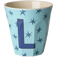Rice Melamin Buchstabenbecher Stars, L