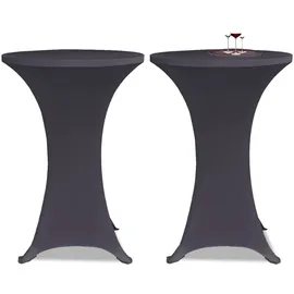 vidaXL Tischhusse Stretchhusse 2 Stk 60 cm Anthrazit