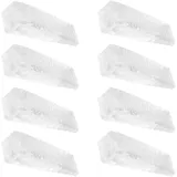 ULTECHNOVO 8 Stücke Gummi Keil Kunststoff Türkeil Türstopper Transparent Gummikeil Kinder Fensterkeil rutschfeste Fensterstopper für Baby Kleinkinder Haustier Tür Klemmschutz