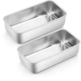 Homikit Kastenform 2er Set Edelstahl 23,5 x 12,6 x 6 cm