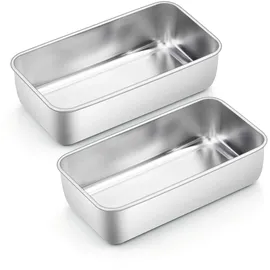Homikit Kastenform 2er Set Edelstahl 23,5 x 12,6 x 6 cm