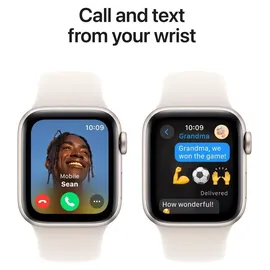 Apple Watch SE 2024 GPS 40 mm Aluminiumgehäuse Polarstern, Sportarmband Polarstern S/M