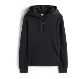 Tommy Hilfiger Tommy Jeans Tjw REG LINEAR HOODIE EXT Dw0dw21963 Kapuzenpullover, Black (Black), XS (34), schwarz, Sweatware, Obermaterial: 80% Baumwolle, 20% Polyester, unifarben, regular fit, Rippbündchen, Sweatshirts