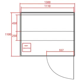 SANOTECHNIK PANORAMA Black inkl. 3,5 kW Ofen + int. Steuerung