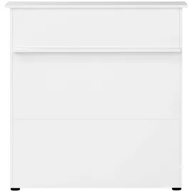 Schildmeyer MÖBELPARTNER Empfangstheke 400 3 Türen und Fachböden, weiß 107,0 x 44,0 x 110,5 cm