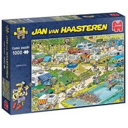 Jumbo Spiele Puzzle Jumbo Spiele Jan van Haasteren Camping Chaos, 1000 Puzzleteile, Made in Europe bunt
