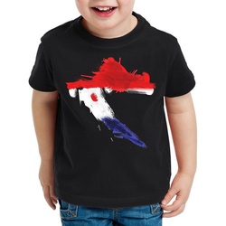 style3 Print-Shirt Kinder T-Shirt Flagge Kroatien Fußball Sport Croatia WM EM Fahne 164