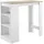 [en.casa] Bartisch Kouvola 110 x 50 x 103 cm Weiß/Eiche-Optik