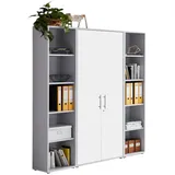 moebel-dich-auf TABOR Aktenschrank 172 x 185 x 33 cm Lichtgrau/Weiß