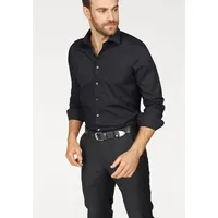 Olymp Regular Fit Businesshemd mit extra langem Arm, Black, 39L
