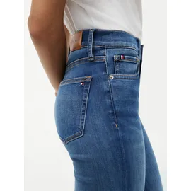 Tommy Hilfiger Bootcut-Jeans "FLARE KATY RW", Damen, Gr. 29, Länge 30, blau (katy mid), Denim/Jeans, Obermaterial: 78% Baumwolle, 12% Lyocell, 7% Elastomultiester, 3% Elasthan, unifarben, lang, Jeans, Baumwollmischung, Stretch, in ausgestellter Form