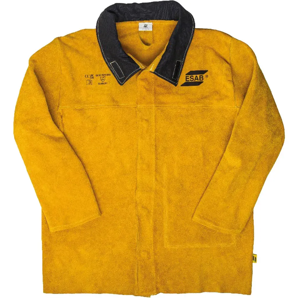 Schweißerschutzjacke Vollleder -  XL - gelb / schwarz