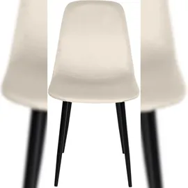 CLP 4er Set Esszimmerstühle Napier creme Samt