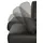 W.Schillig Couch Leder 3-Sitzer Grau