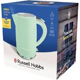 Russell Hobbs Wasserkocher Eden Pistazie Edelstahlakzente (herausnehmbarer Kalkfilter,Deckelöffnung per Knopfdruck,Wasserstandsanzeige,leuchtender Schalter, BPA frei) Teekocher 27364-70