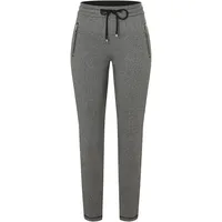 MAC Jerseyhose MAC "easy smart" Gr. 34, Länge 29, grau (steel grey printed) Damen Hosen Jerseyhosen mit dezenten Reißerschluss-Taschen