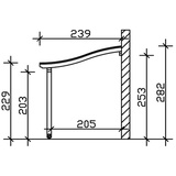 SKANHOLZ SKAN HOLZ Terrassenüberdachung Venezia 541 cm, Dach: Polycarbonat (PC), natur