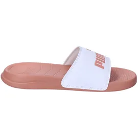 Puma Unisex Popcat 20 Slide Sandal, White-Deeva Peach, - 38