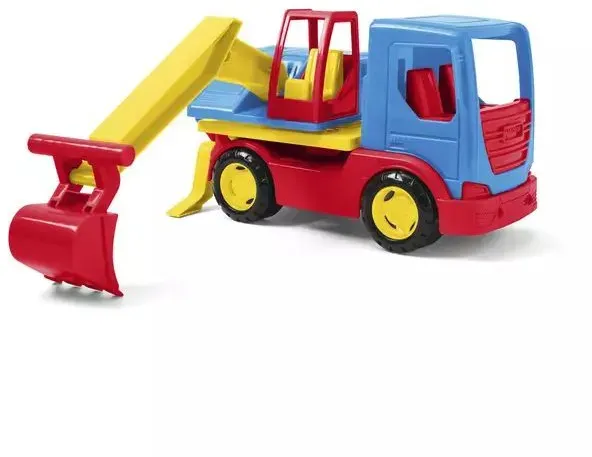 Wader: Tech Truck - LKW mit Bagger - 15 cm