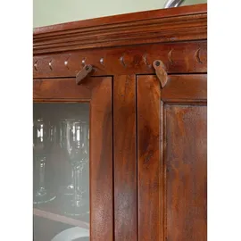 Massivmoebel24 Vitrine Akazie 110 x 45 x 155 cm Braun