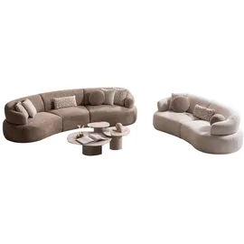 JVmoebel Couch 3-Sitzer Beige