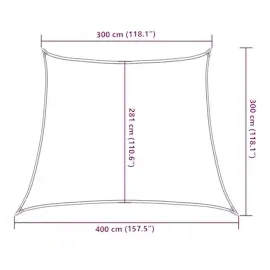 vidaXL Sonnensegel 160 g/m2 Anthrazit 3/4x3 m HDPE