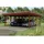 SKANHOLZ Doppelcarport Spreewald 5,85 x 7,41 m nussbaum mit Aluminiumdach und Pfostenanker