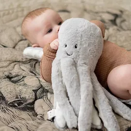 flow amsterdam Flow Amsterdam, Olly der Oktopus Kuscheltier mit Herzschlag, grau | Grau