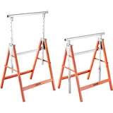 Vevor Arbeitsbock Holz/Stahlrohr 800–1300 mm orange