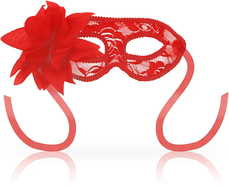 OHMAMA - MASKEN MASKEN MIT SPITZE UND ROTEN BLUMEN
