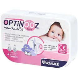 Optinooz® Baby-Fliege mit 2 Silikontips – Nasenreiniger für Babys