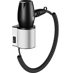 Keuco Haartrockner Plan 14995170037  Aluminium silber eloxiert /schwarzgrau mit Halter