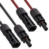 InLine Solarkabel Verlängerungs-Set, inkl. Solarstecker, 4mm2 schwarz/rot, 3m,