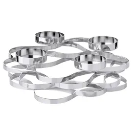 Edzard Adventskranz Alita (Ø 25 cm), silberfarben, Edelstahl, vernickelt,