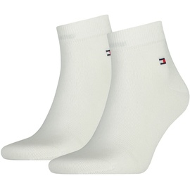 Tommy Hilfiger Herren Quarter Socken, Vorteilspack - Sneaker, Unifarben, 39-49 Weiß 2 Paar(e)
