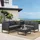 Juskys Polyrattan Lounge Santorini - Outdoor Sitzecke mit Beistelltisch & Auflagenbox - Schwarz