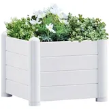 vidaXL Garten-Hochbeet 43 x 43 x 35 cm Weiß
