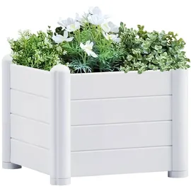 vidaXL Garten-Hochbeet 43 x 43 x 35 cm Weiß