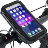 Retoo Fahrrad Handyhalterung Wasserdicht, Handy Halterung, Fahrradtasche Lenker Ideal zur Navigation, Motorrad Lenkertasche, Fahrradhalterung, Fahrradzubehör, Fahrradlenker Halter