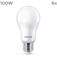 Philips LED E27 Sockel, Matt, Warmwhite (2700K) 6er Pack