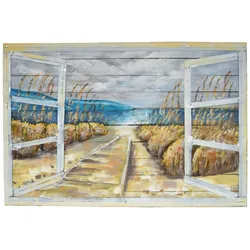 3D Metallbild Meerblick