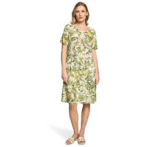 Cartoon Druckkleid A-Linien-Kleid Grün/Weiß 38