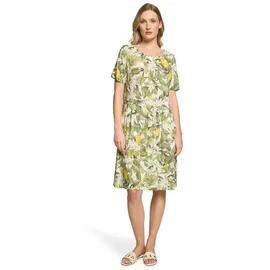 Cartoon Druckkleid A-Linien-Kleid Grün/Weiß 38